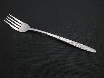 中国龙钛餐叉 纯钛金属餐叉 钛合金叉子 钛礼品餐具叉
